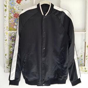 Cool Black and white Bomber Jacket  Size XS